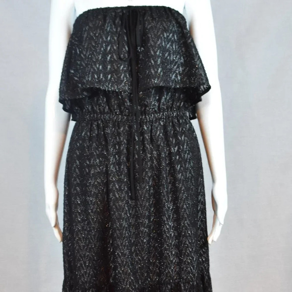 Michael Kors M Strapless Full Length Black Sparkling Evening Gown $175.00 MSRP - Picture 1 of 11